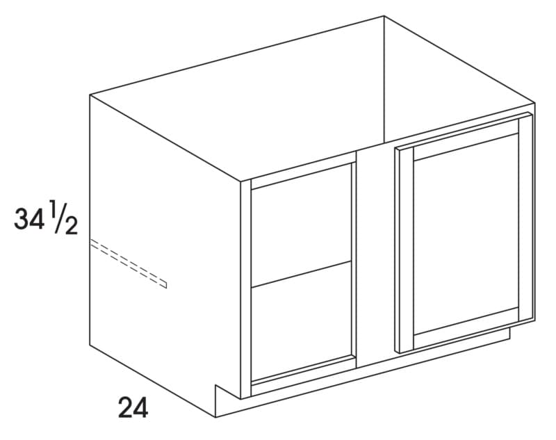 Wolf 42" x 24" x 34-1/2" Base Corner, Waverly Hazelnut, 3949574