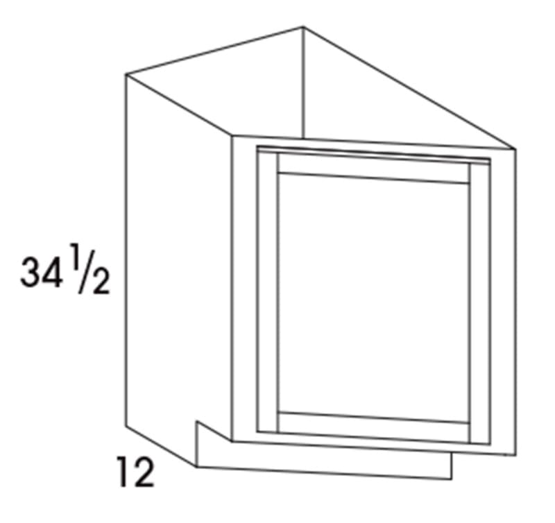 Wolf 12" x 24" x 34-1/2" Base End Cabinet, Waverly Hazelnut, 3949577