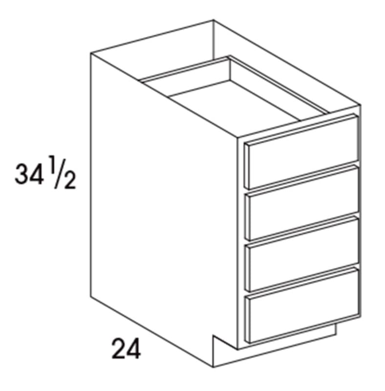 Wolf 24" x 24" x 34-1/2" Drawer Base, Dartmouth Hazelnut 5PC-Front, 3947399