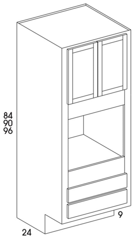 Wolf 33" x 24" x 90" Oven Cabinet, Dartmouth Hazelnut, ADA, 3948740