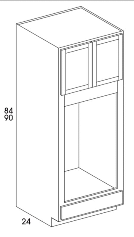 Wolf 33" x 24" x 96" Double Oven Cabinet, Grove Opal, 3999903