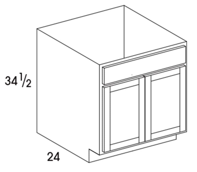 Wolf 36" x 24" x 34-1/2" Sink Base, Dartmouth Grey 5PC-Front, 3283841