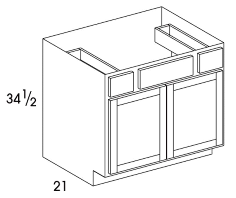 Wolf 36" x 21" x 34-1/2" Vanity Sink Drawer Base, Grove Terrain, 4188378
