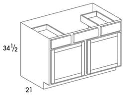 Wolf Cabinets 044 VSDB42-GRANTLEY WHITE, 3919333