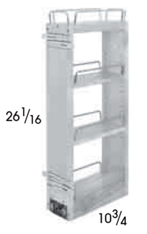 Wolf Cabinets 041 W09PO WALL PULL-OUT ORGANIZER, 4000047