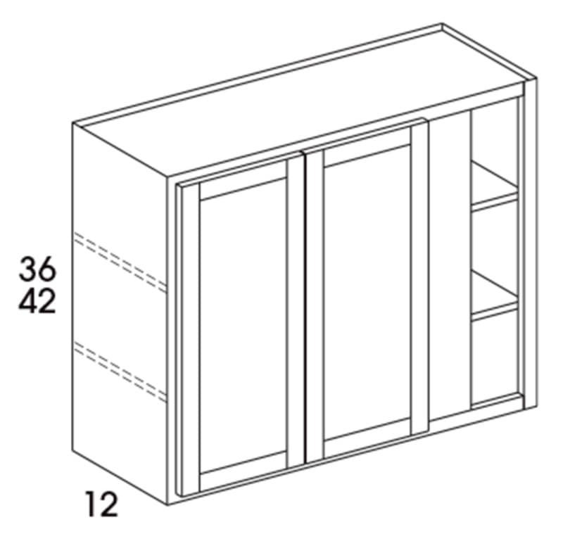Wolf 42" x 12" x 36" Wall Corner, Waverly Hazelnut, 3949487