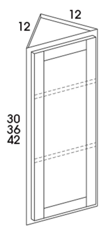 Wolf 12" x 12" x 36" Wall End Cabinet, Dartmouth White, 1206132