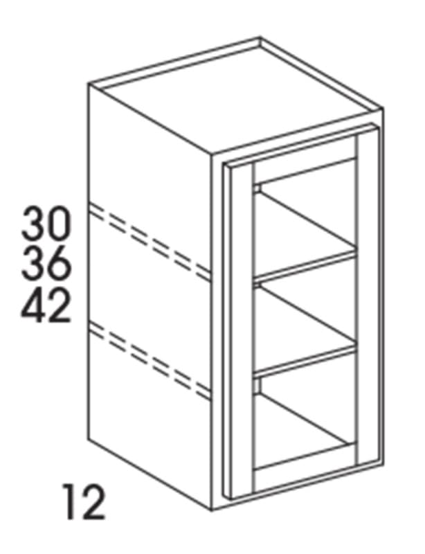 Wolf 15" x 12" x 42" Wall with Doors Prepped for Glass, Dartmouth Hazelnut, 3948442