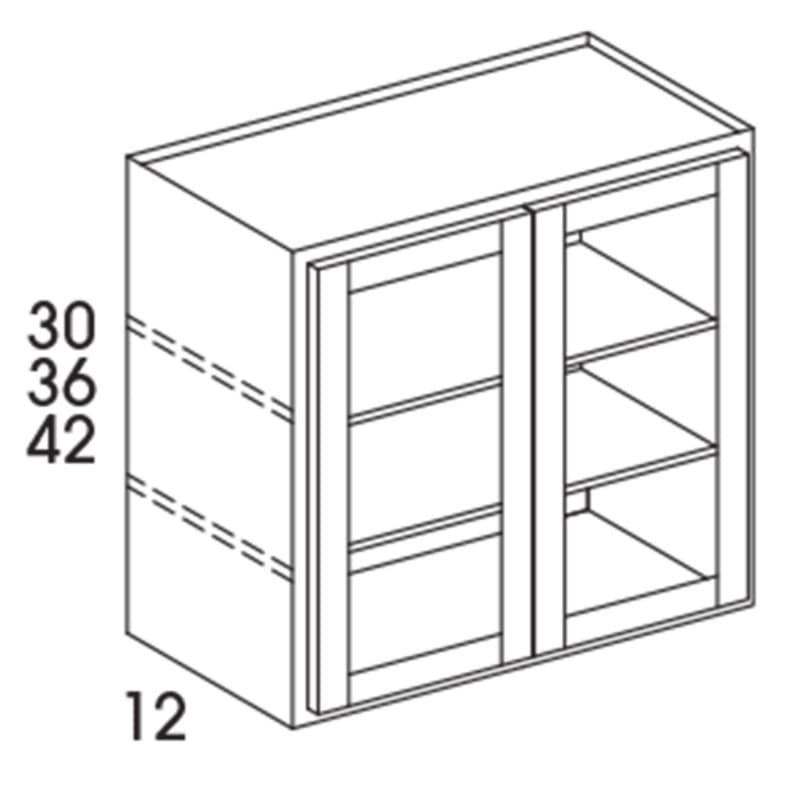 Wolf 21" x 12" x 42" Wall with Doors Prepped for Glass, Dartmouth Hazelnut, 3947485