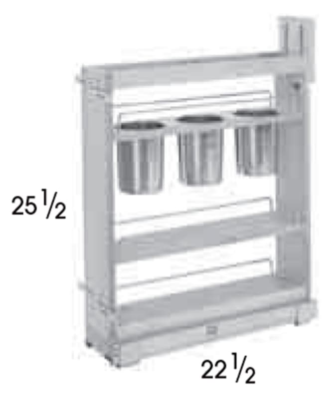 Wolf 22-1/2" x 25-1/2" Base Full Height Utensil Organizer, 3941639