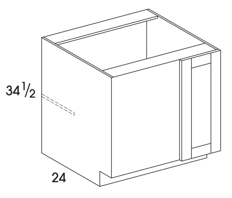 Transition Series Base Corner Left Blind Side Prospect Door Style, Coconut 36"W x 24"D x 34-1/2"H