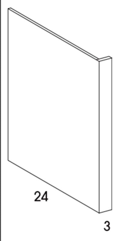 Wolf 3" x 24" x 34-1/2" Dishwasher End Panel, Dartmouth Seaport, 3267770