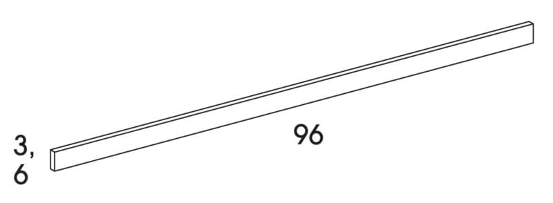 Wolf 3" x 96" Filler Standard, Dartmouth Stonybrook, 3526127