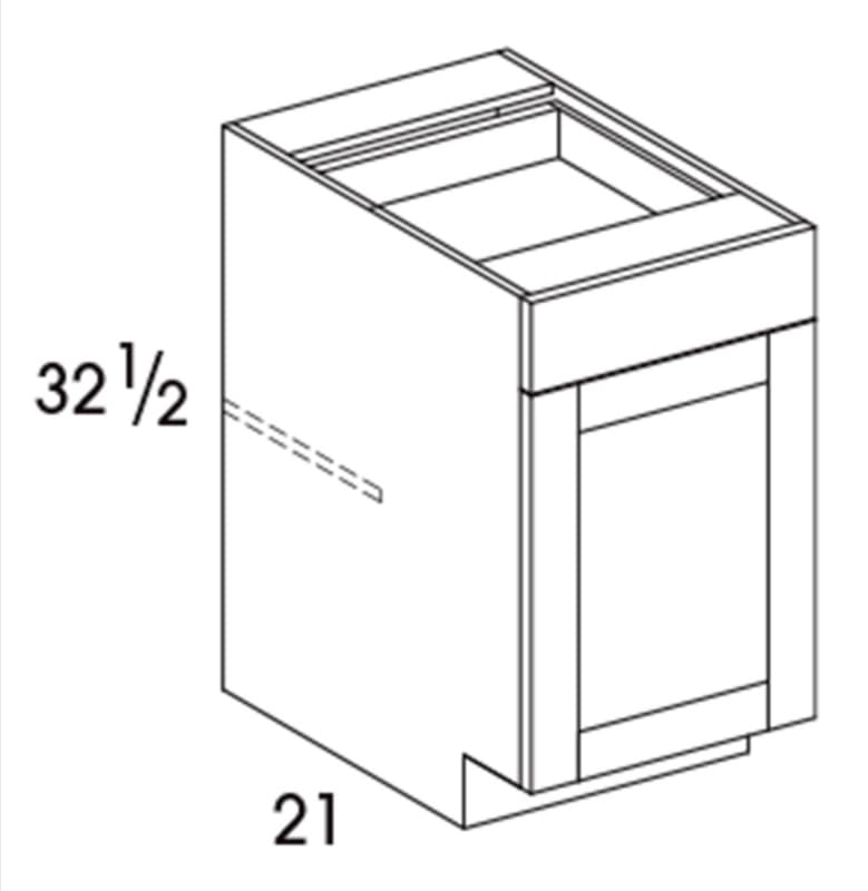 Wolf 15" x 21" x 32-1/2" Vanity Base Cabinet, Dartmouth Grey, 2870507
