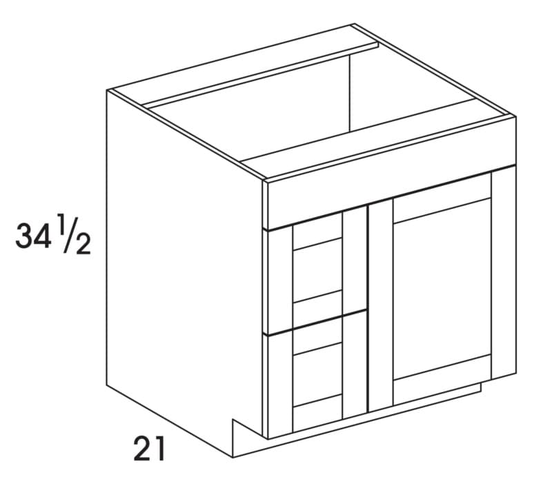 Wolf 30" x 21" x 34-1/2" Vanity Combo Cabinet, Grove Terrain, 4188366