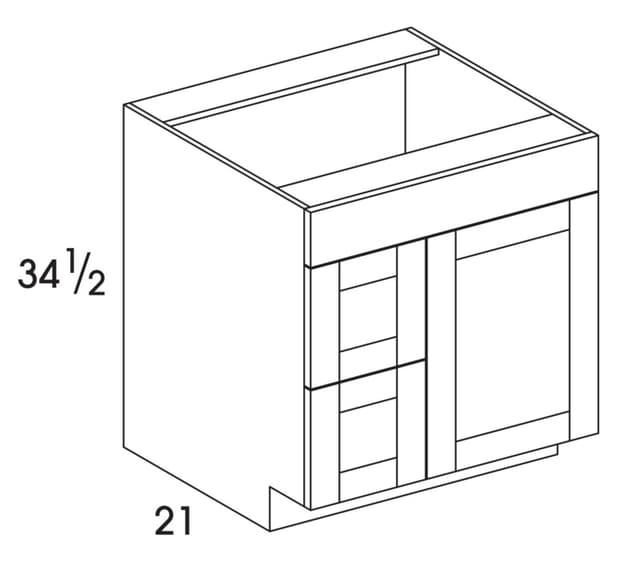 Vanity Combo Cabinet, Grove White