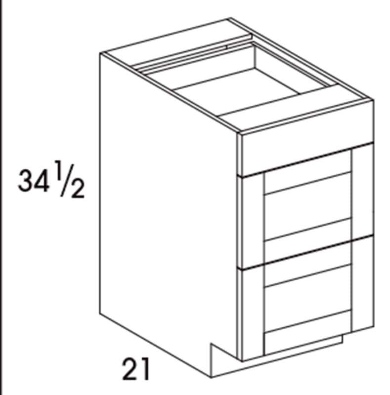 Wolf 12" x 21" x 34-1/2" Vanity Drawer Base, Dartmouth Dark Sable, 1413913