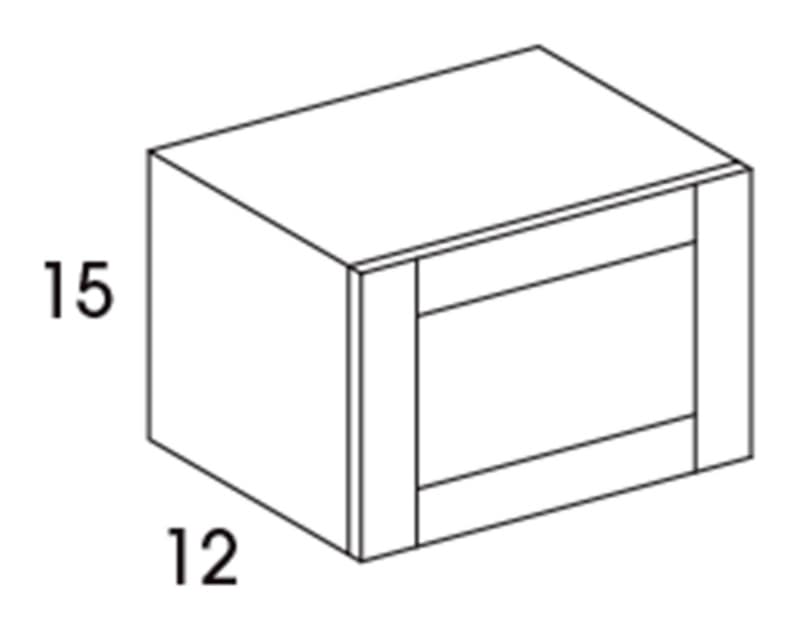Wolf 36" x 12" x 15" Wall Cabinet, Dartmouth White, 1206060