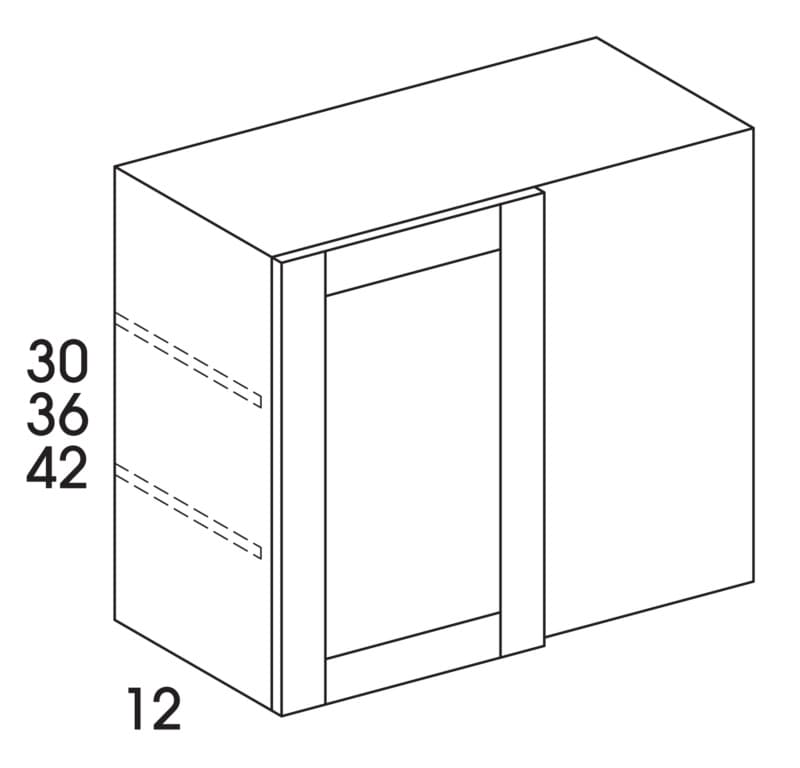 Wolf 36" x 12" x 30" Wall Corner, Waverly Hazelnut, 3949612