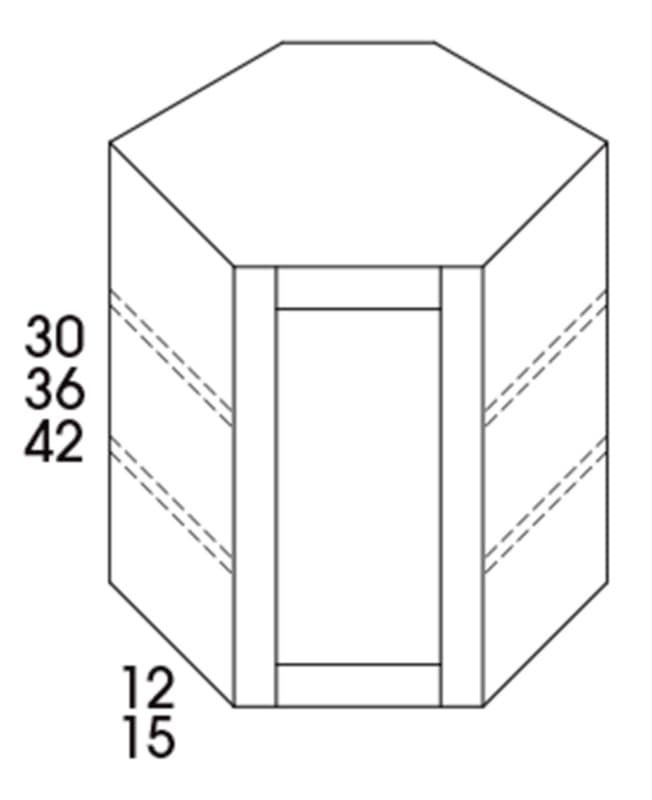 Wolf 24" x 12" x 42" Diagonal Corner Wall, Grove Sandalwood, 4194887