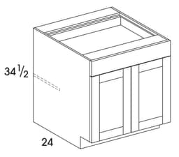 Wolf Cabinets 5022 B33 5PC-DARTMOUTH PEWTER, 3189503