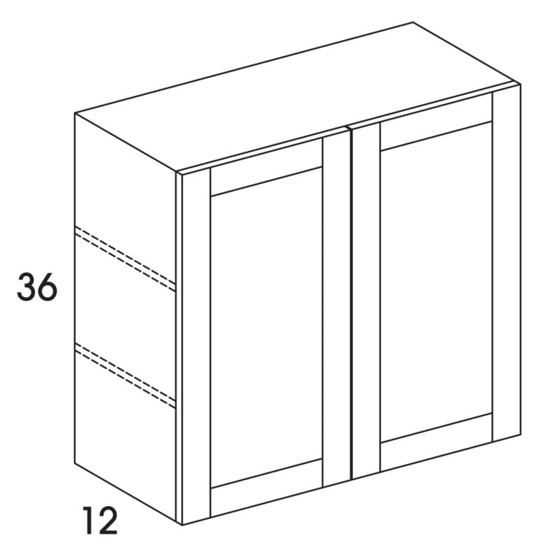 Wolf 27" x 12" x 36" Wall Cabinet, Dartmouth Honey, 1205803