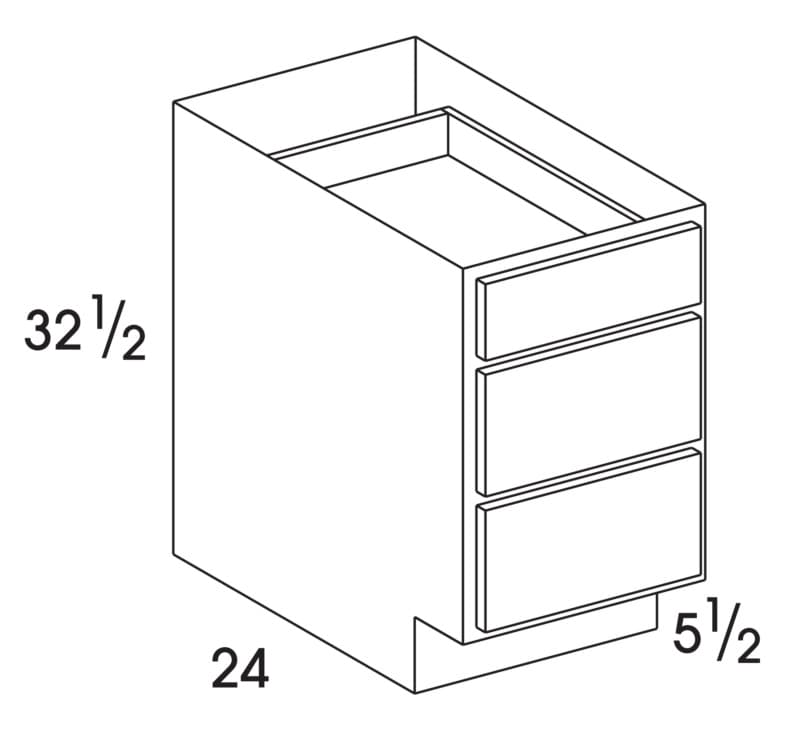 Wolf 21" x 24" x 32-1/2" Drawer Base, Dartmouth Hazelnut 5PC-Front, UD, 3947726