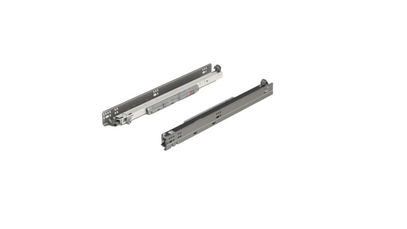 Blum MOVENTO 21" Soft-Close Full Extension 110 lb Undermount Drawer Slide, Zinc, 09057796