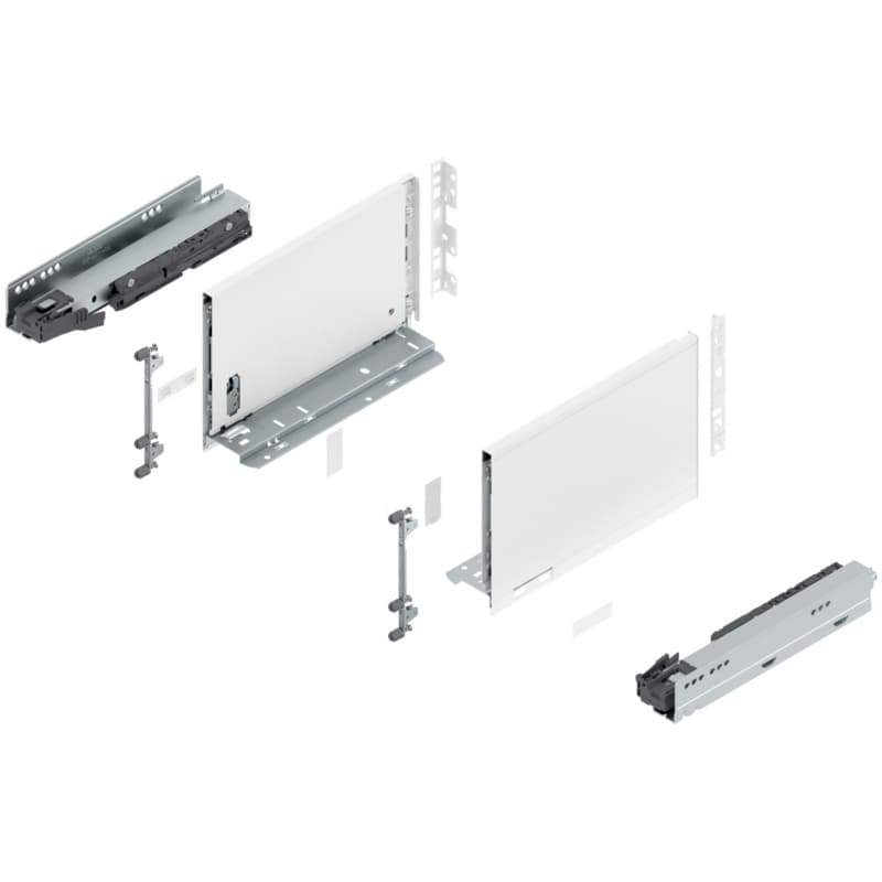 11" Legrabox Drawer System C Height, 7-0/0", 125lb Capacity Full-Extension with BLUMOTION, Silk White