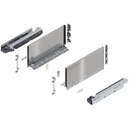14" Legrabox Drawer System C Height, 7-0/0", 125lb Capacity Full-Extension with BLUMOTION, Stainless Steel