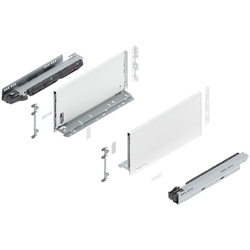 14" Legrabox Drawer System C Height, 7-0/0", 125lb Capacity Full-Extension with BLUMOTION, Silk White