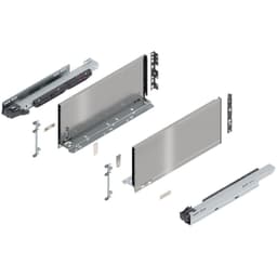 16" Legrabox Drawer System C Height, 7-0/0", 125lb Capacity Full-Extension with BLUMOTION, Stainless Steel