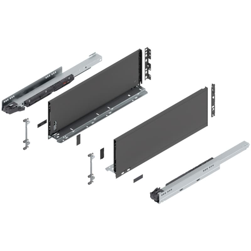 20" Legrabox Drawer System C Height, 7-0/0", 125lb Capacity Full-Extension with BLUMOTION, Orion Gray