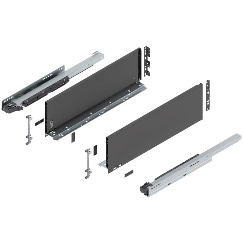 22" Legrabox Drawer System C Height, 7-0/0", 125lb Capacity Full-Extension with BLUMOTION, Orion Gray