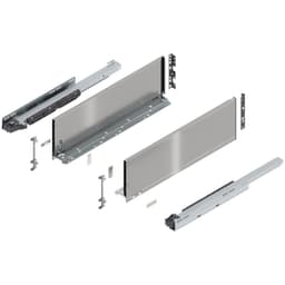 22" Legrabox Drawer System C Height, 7-0/0", 125lb Capacity Full-Extension with BLUMOTION, Stainless Steel