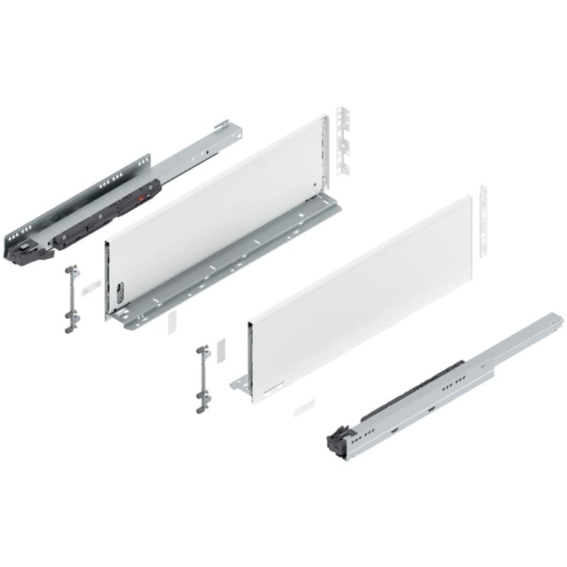 22" Legrabox Drawer System C Height, 7", 125lb Capacity Full-Extension with BLUMOTION, Silk White