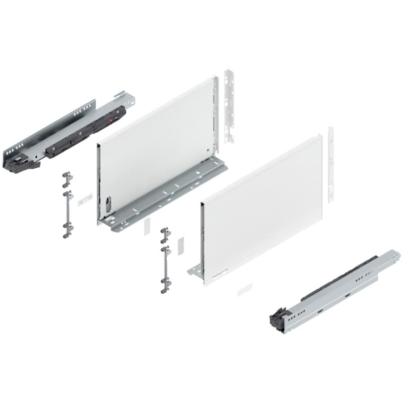 Blum LEGRABOX F-Height 16" Soft-Close Drawer Box Kit, Silk White Matte, 770F40S-16SW