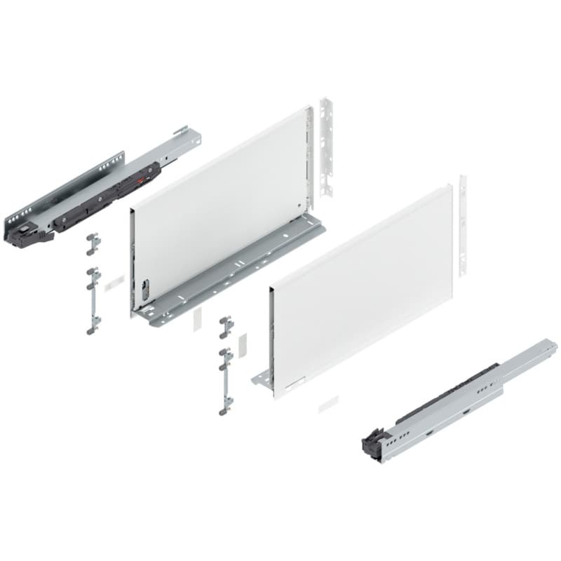 Blum LEGRABOX F-Height 18" Soft-Close Drawer Box Kit, Silk White Matte, 770F45S-18SW