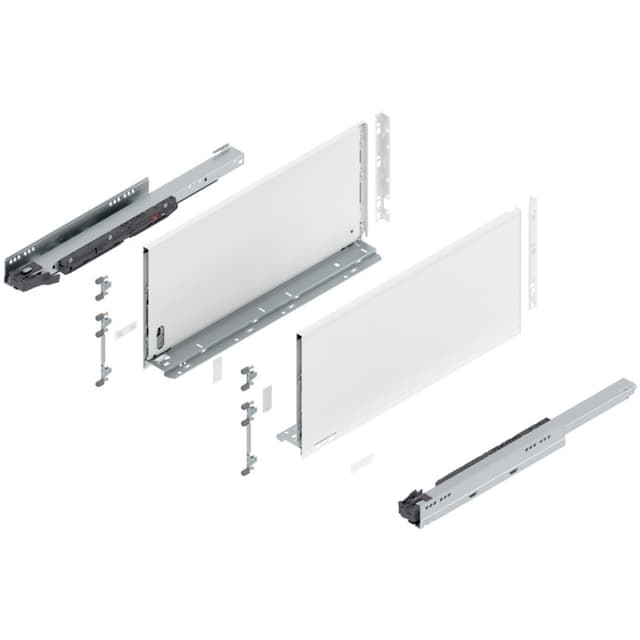 Blum LEGRABOX Drawer System, F-Height, Silk White Matte
