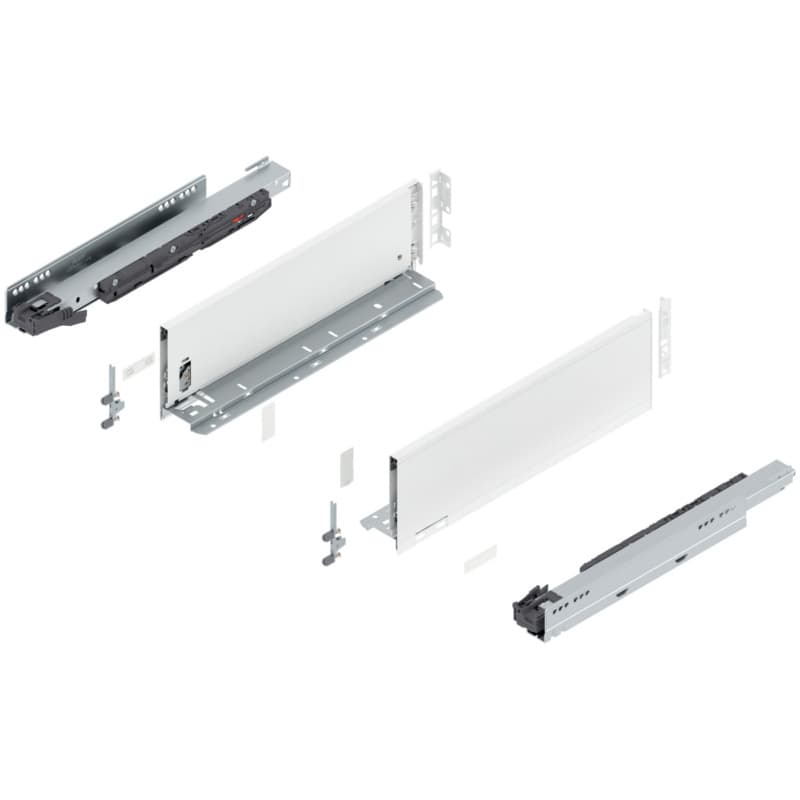 Blum LEGRABOX K-Height 16" Soft-Close Drawer Box Kit, Silk White Matte, 770K40S-16SW