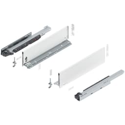 Blum LEGRABOX K-Height 18" Soft-Close Drawer Box Kit, Silk White Matte, 770K45S-18SW