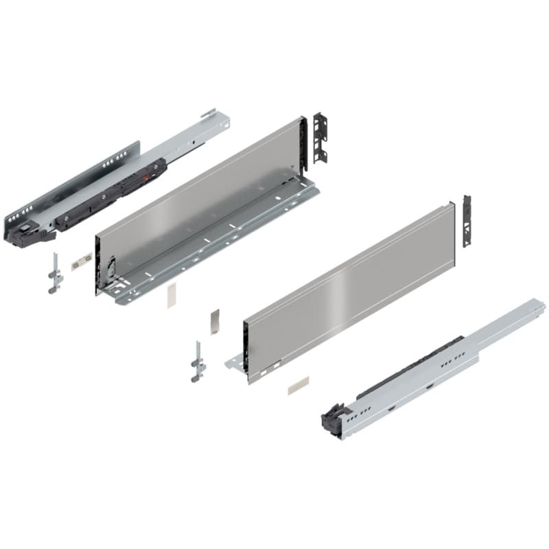 Blum LEGRABOX K-Height 20" Soft-Close Drawer Box Kit, Stainless Steel, 770K50S-20SS