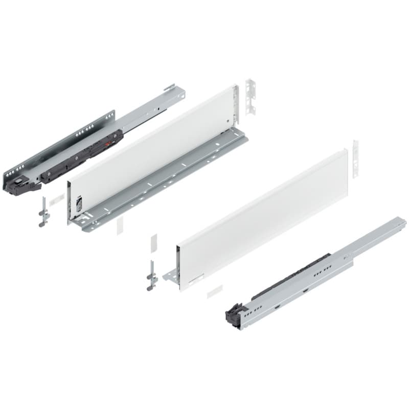 Blum LEGRABOX K-Height 22" Soft-Close Drawer Box Kit, Silk White Matte, 770K55S-22SW