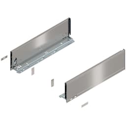 LEGRABOX Full Extension Drawer System with BLUMOTION Drawer Side Sets Model K Stainless Steel 18"