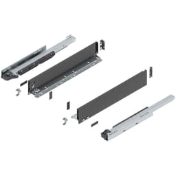 20" Legrabox Drawer System M Height, 3-9/16", 125lb Capacity Full-Extension with BLUMOTION, Orion Gray