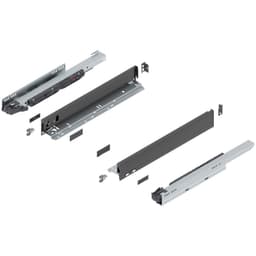 18" Legrabox Drawer System N Height, 2-5/8", 125lb Capacity Full-Extension with BLUMOTION, Orion Gray