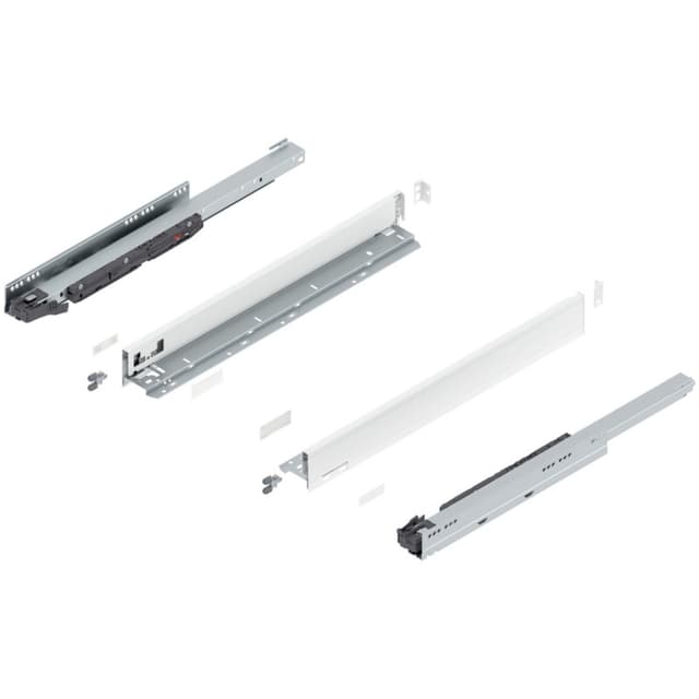 Blum LEGRABOX N-Height 22" Soft-Close Drawer Box Kit, Silk White Matte, 770N55S-22SW