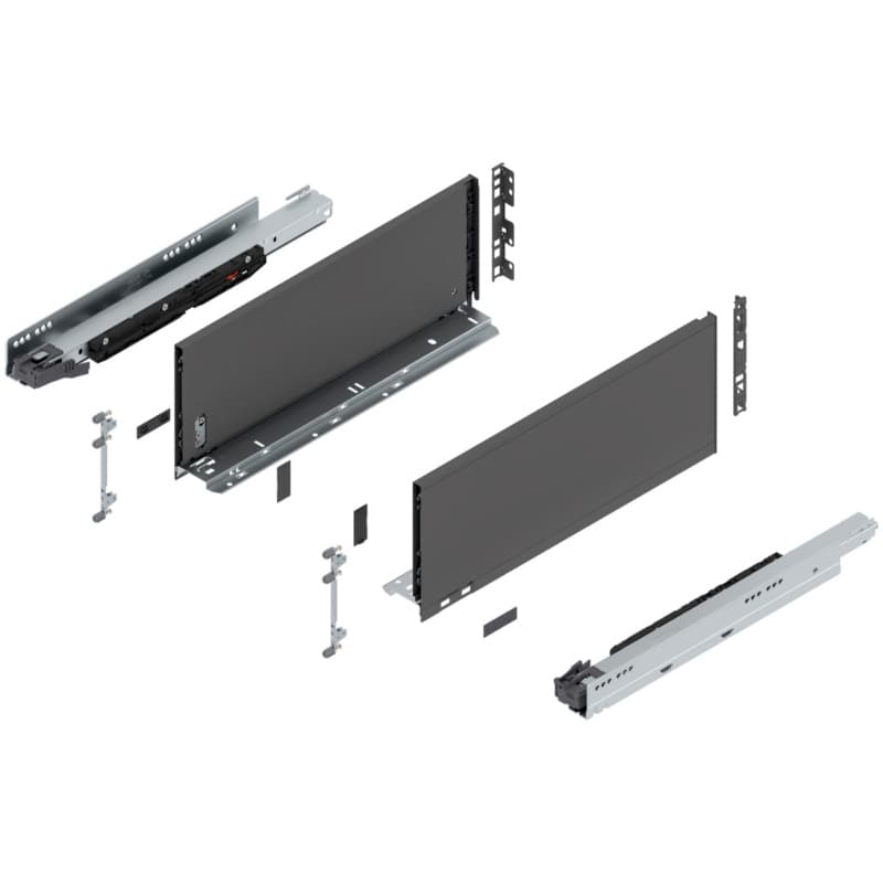 18" Legrabox Drawer System C Height, 7-0/0", 170lb Capacity Full-Extension with BLUMOTION, Orion Gray