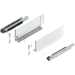 18" Legrabox Drawer System C Height, 7-0/0", 170lb Capacity Full-Extension with BLUMOTION, Silk White