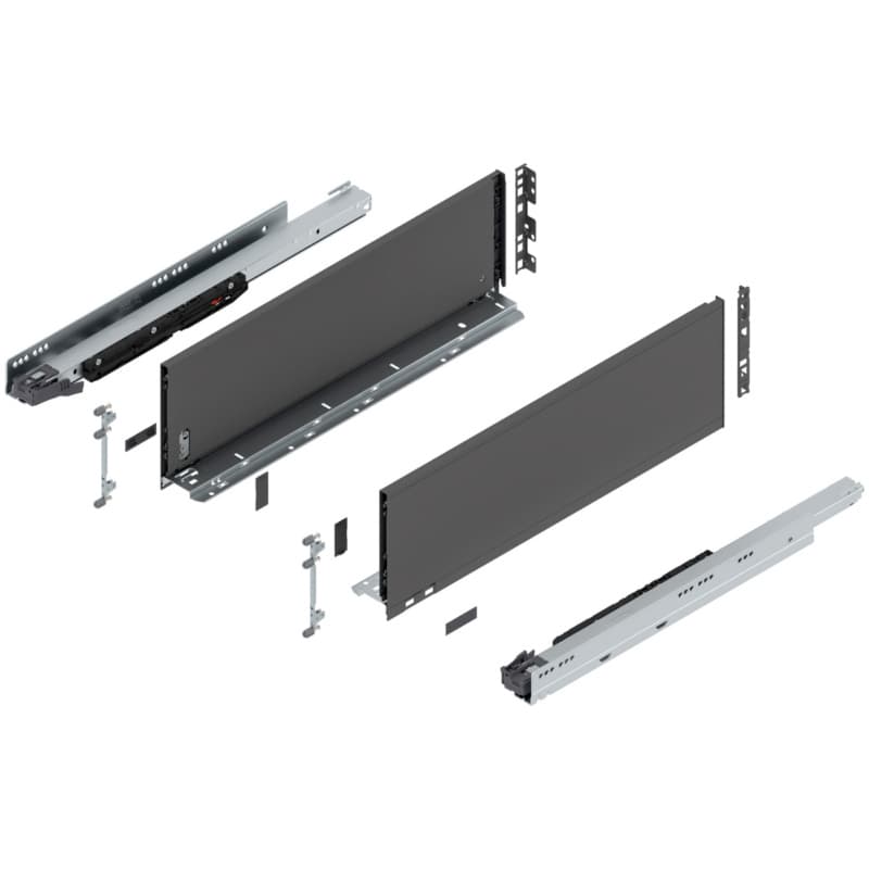 22" Legrabox Drawer System C Height, 7-0/0", 170lb Capacity Full-Extension with BLUMOTION, Orion Gray